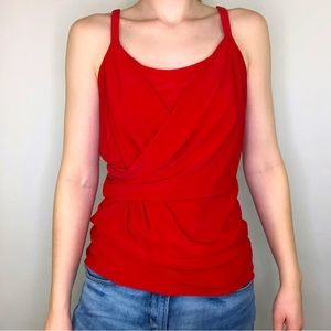 45 White House Black Market Blouse Drape Evening Date Night Top Stretch Trendy